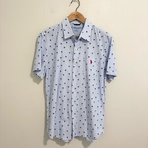 U.S. Polo Assoc Palm Print Button Down Shirt
